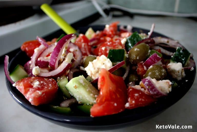 Easy Greek Keto Salad Low Carb Recipe