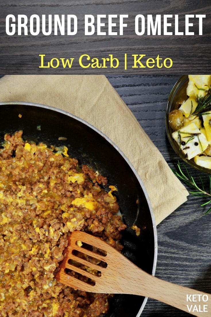 keto ground beef omelet