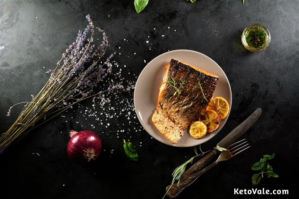 Baked Salmon Fillet LowCarb Recipe Keto Vale