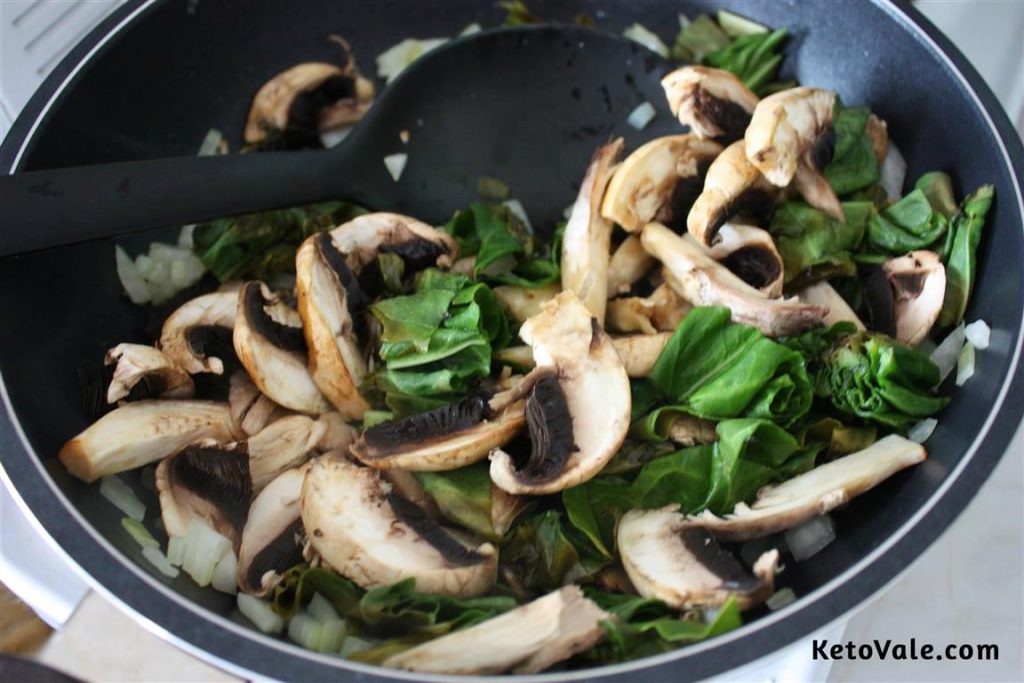 Frying dock mushrooms