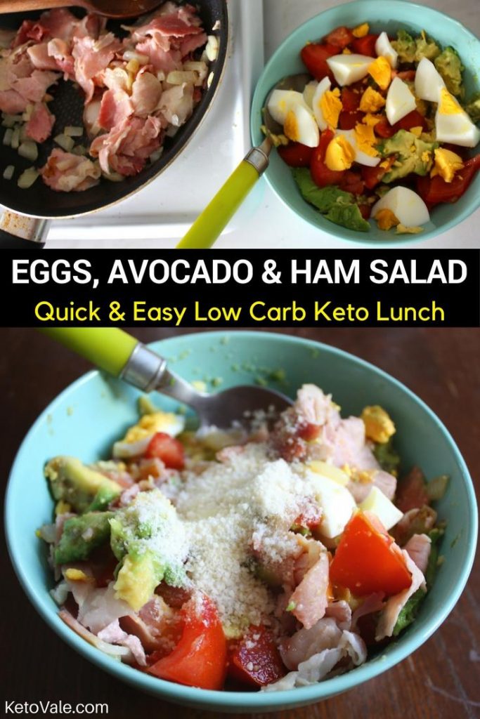 Egg, Avocado, and Ham Keto Salad