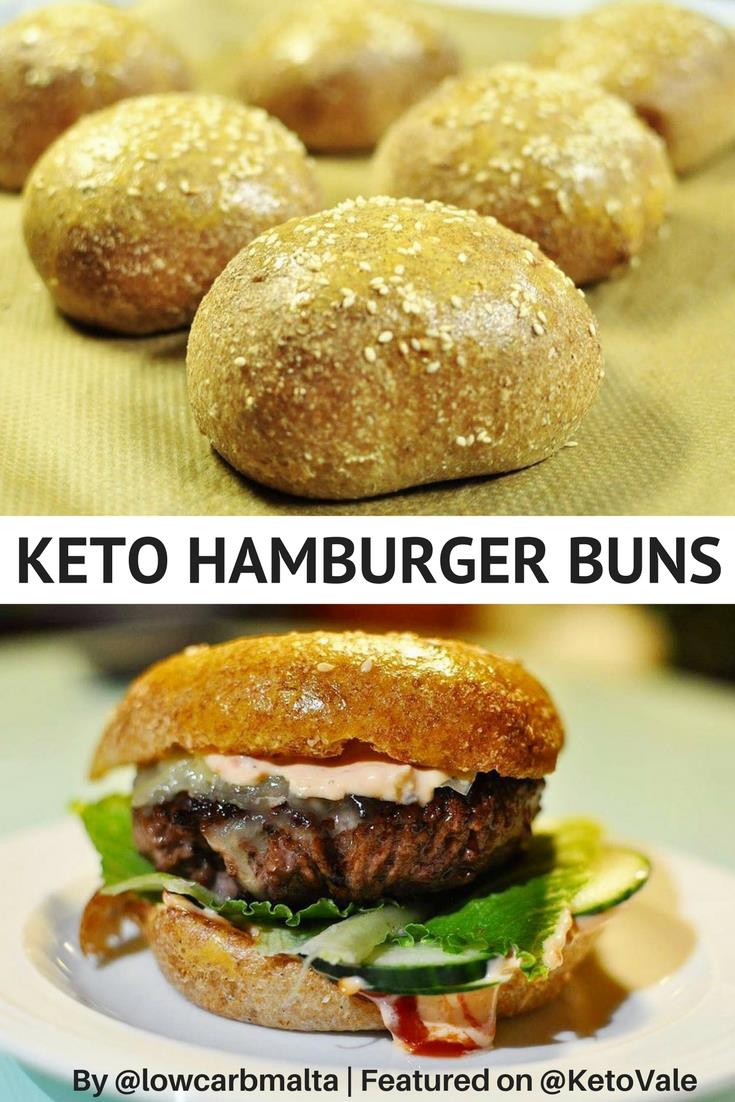 Home Made Low Carb Keto Gluten Free Hamburger Buns