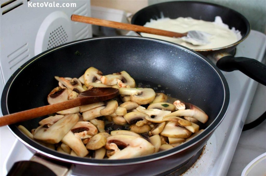 Slice the mushrooms