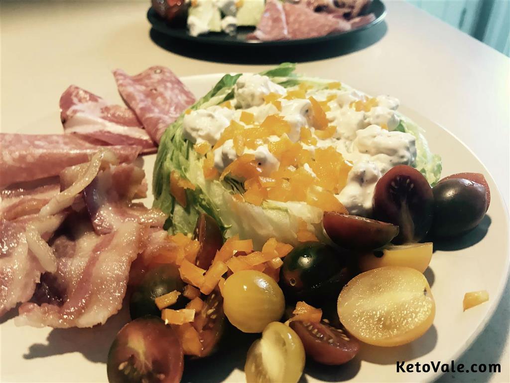 Low Carb Wedge Salad with Iceberg Lettuce Recipe Keto Vale