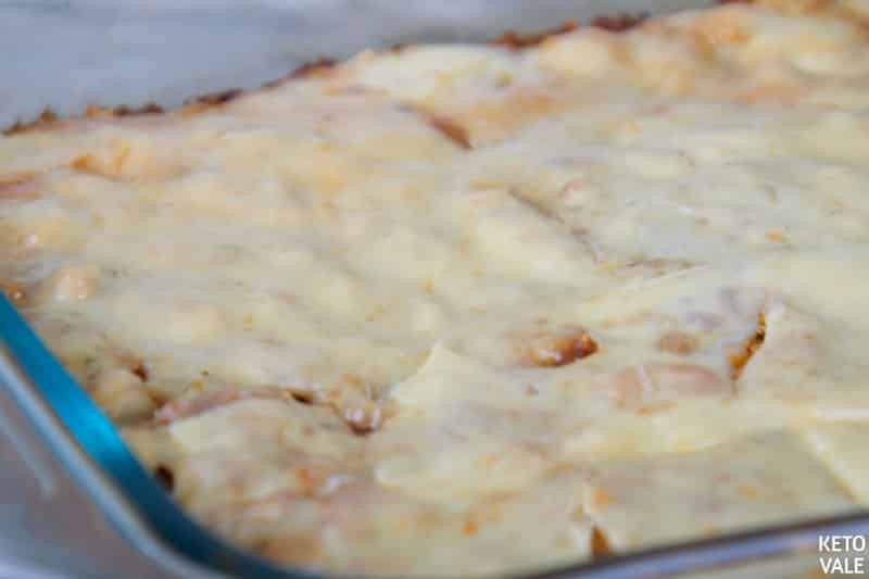 Baking eggplant lasagna