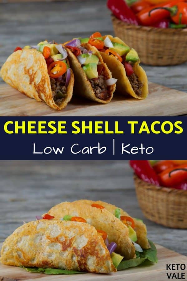 Keto Tacos with Cheese Shells (Extra Crunchy!) KetoVale