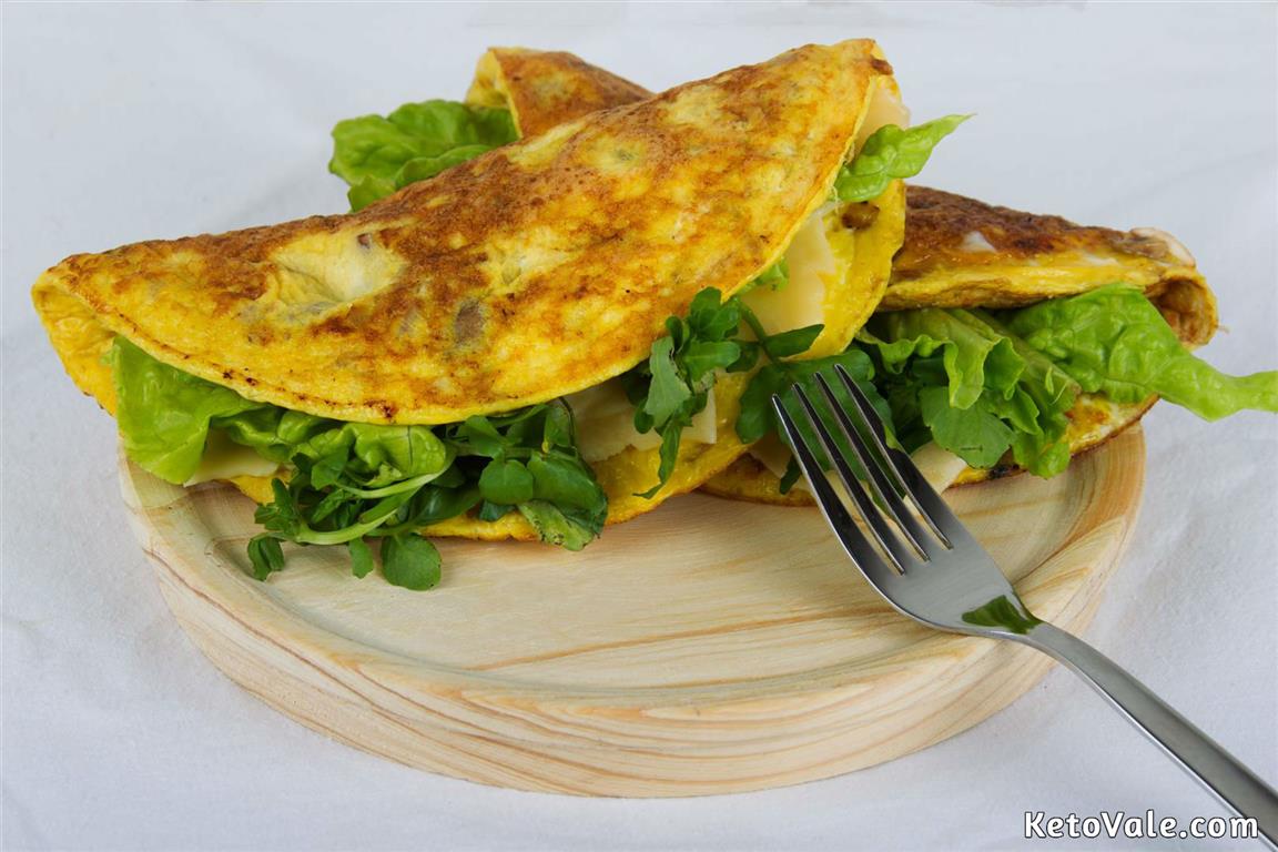 Keto Bacon Mushroom and Cheese Omelette KetoVale