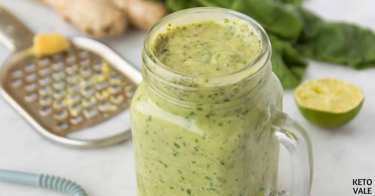 Keto Avocado Coconut Smoothie Low Carb Recipe KetoVale