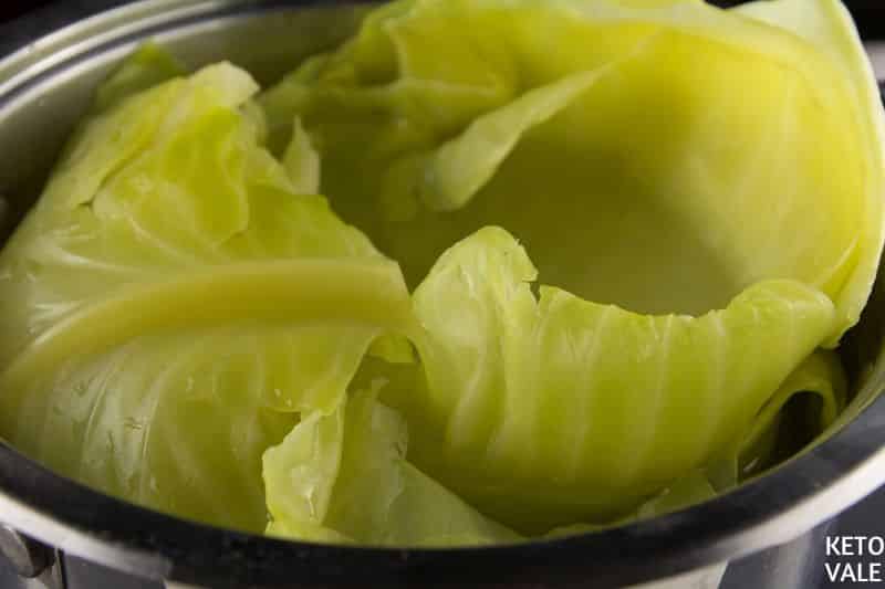 boil cabbage leaves