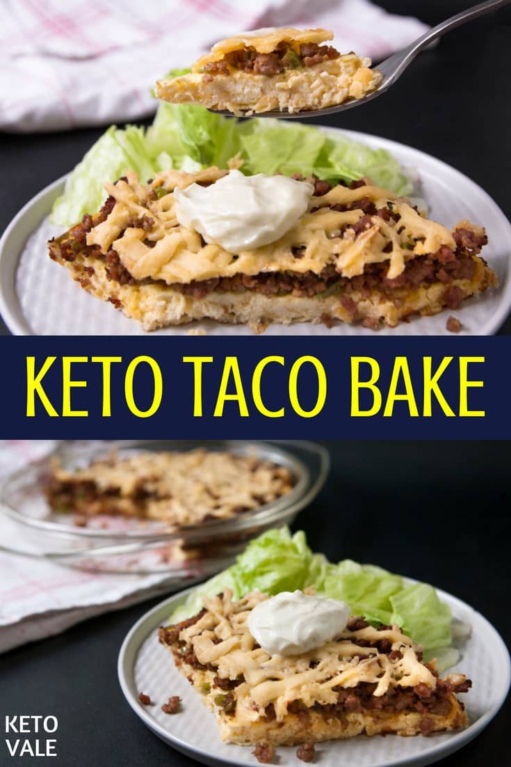 Keto Cheesy Beef Taco Bake Low Carb Recipe | Keto Vale