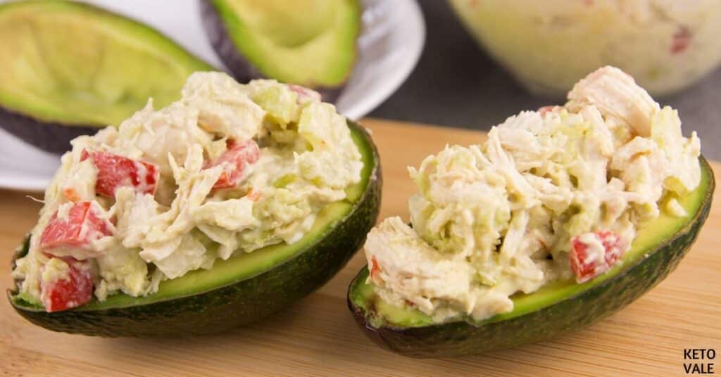 chicken salad stuffed avocado