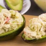 chicken salad stuffed avocado