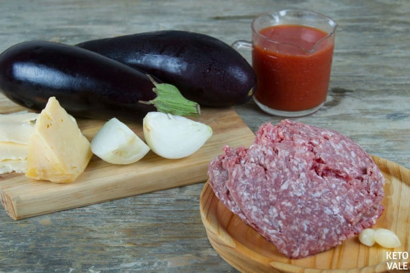 Eggplant lasagna ingredients