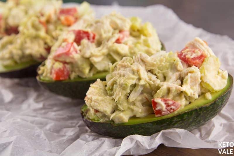 fill chicken salad in avocado