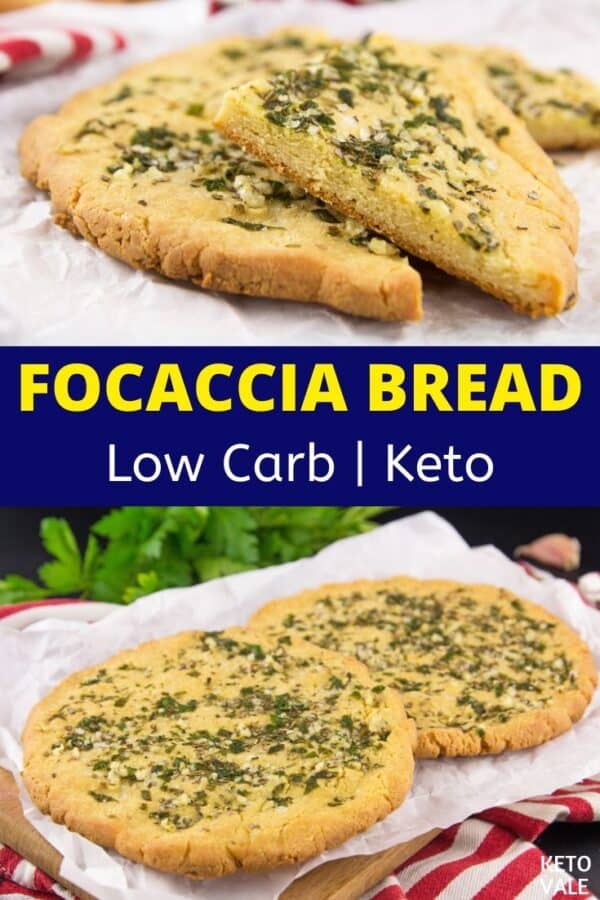 Keto Focaccia Bread with Garlic and Herbs | KetoVale
