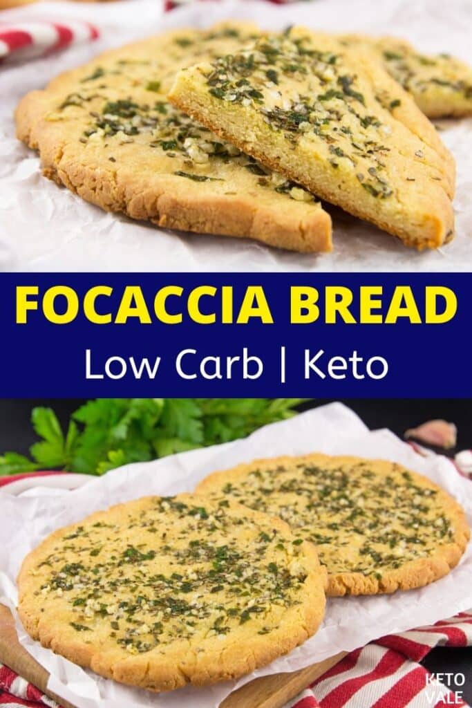 Keto Focaccia Bread with Garlic and Herbs KetoVale