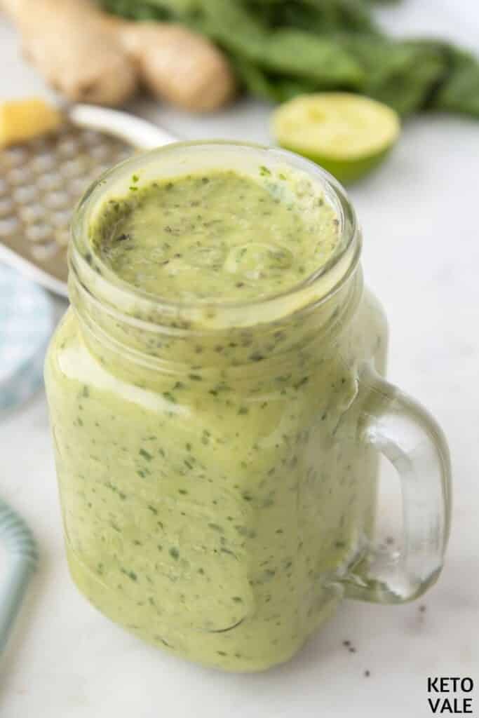 keto avocado coconut green smoothie