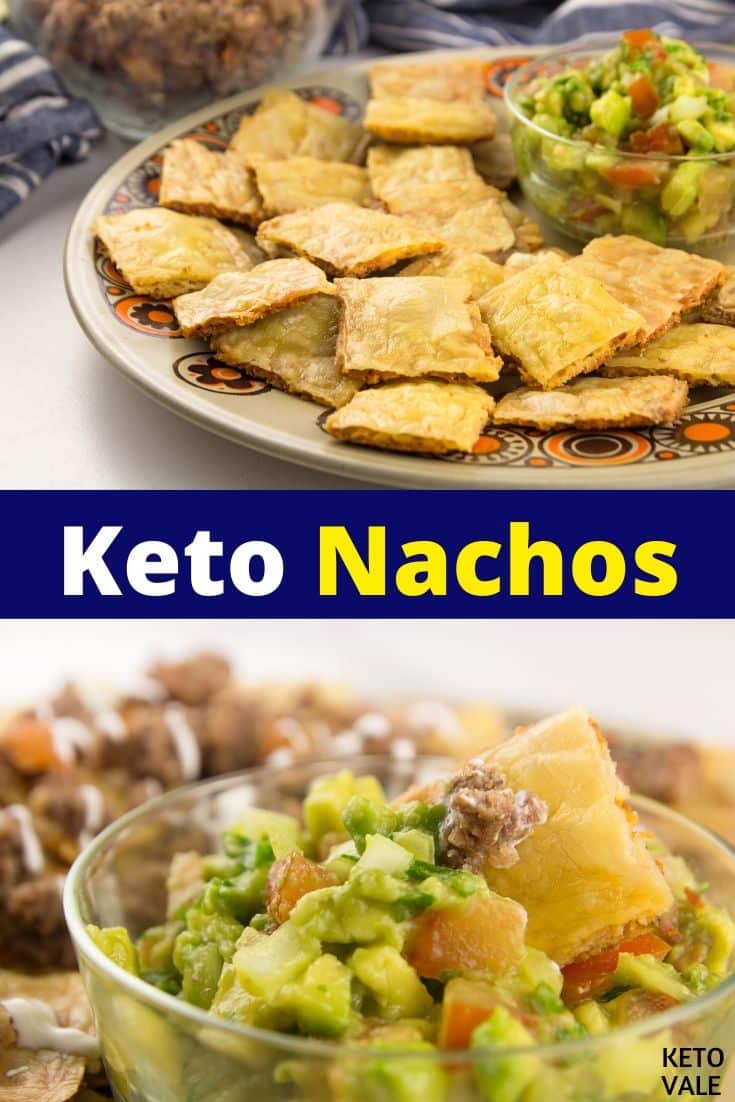 keto nachos with beef topping