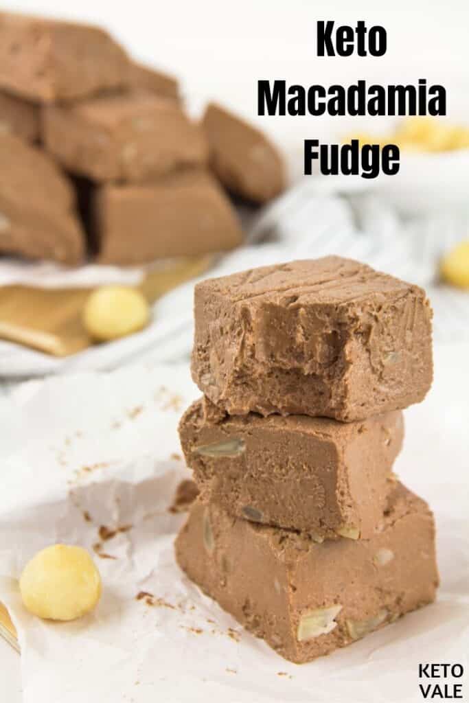 keto chocolate macadamia fudge