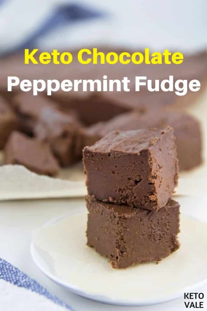 keto chocolate peppermint fudge