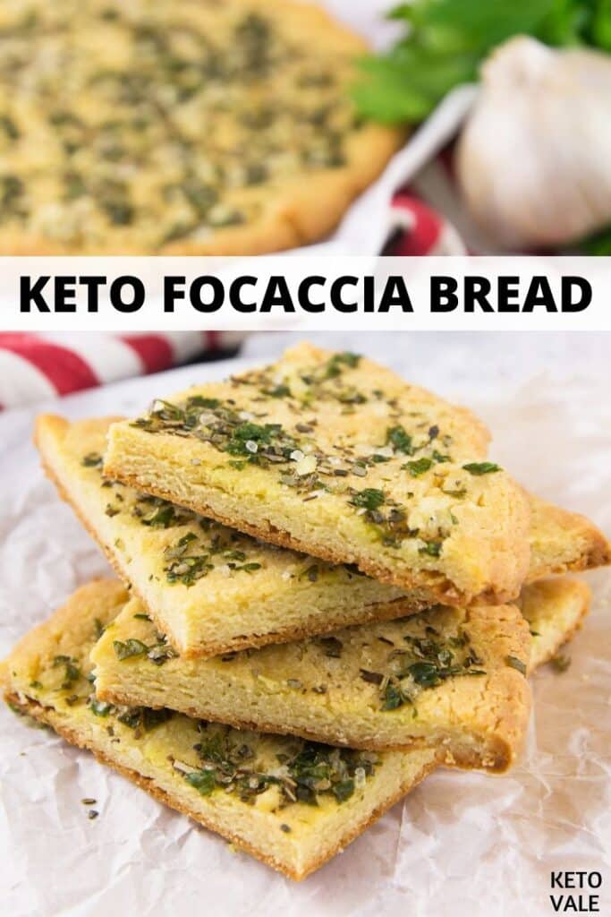 Keto Focaccia Bread with Garlic and Herbs KetoVale