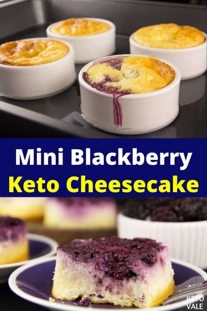 keto mini blackberry cheesecake