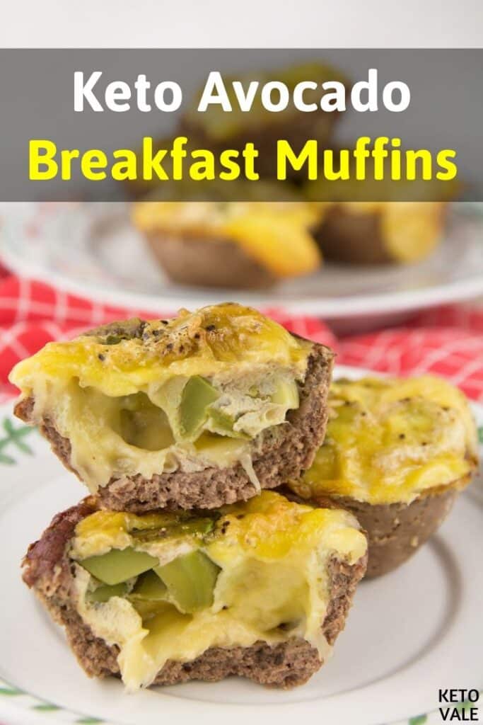 Cheesy Keto Avocado Breakfast Muffins | KetoVale