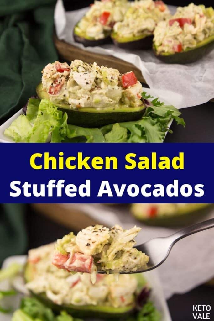 low carb chicken salad stuffed avocado