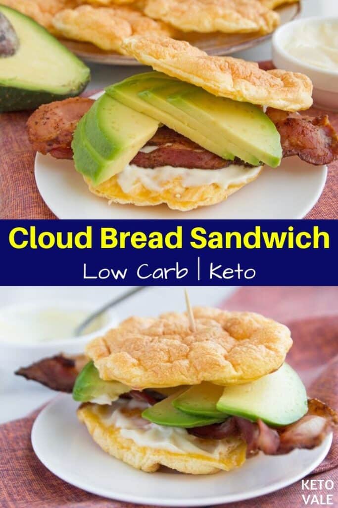 low carb cloud bread sandwich