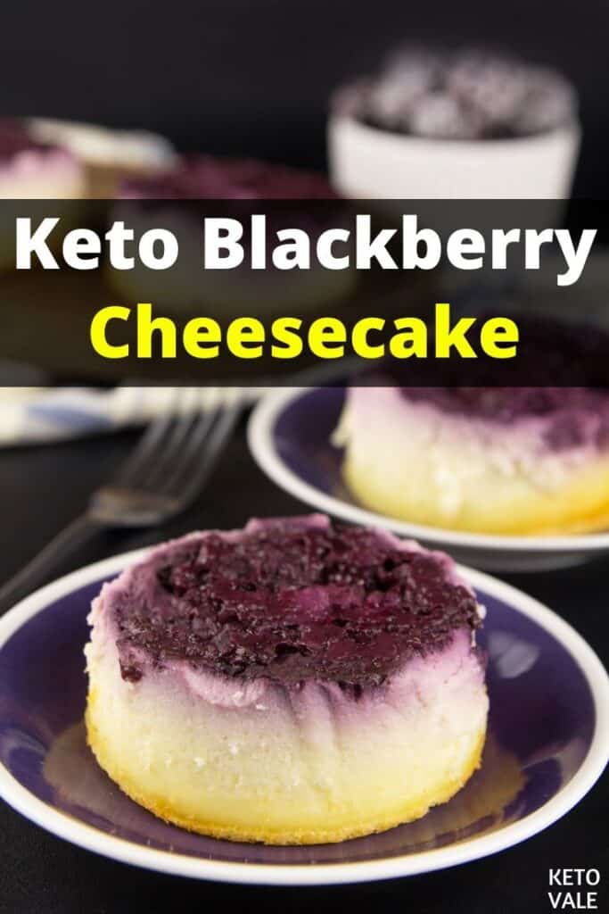 low carb mini blackberry cheesecake