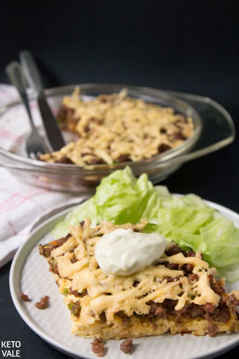 Keto Taco Bake Low Carb Recipe KetoVale