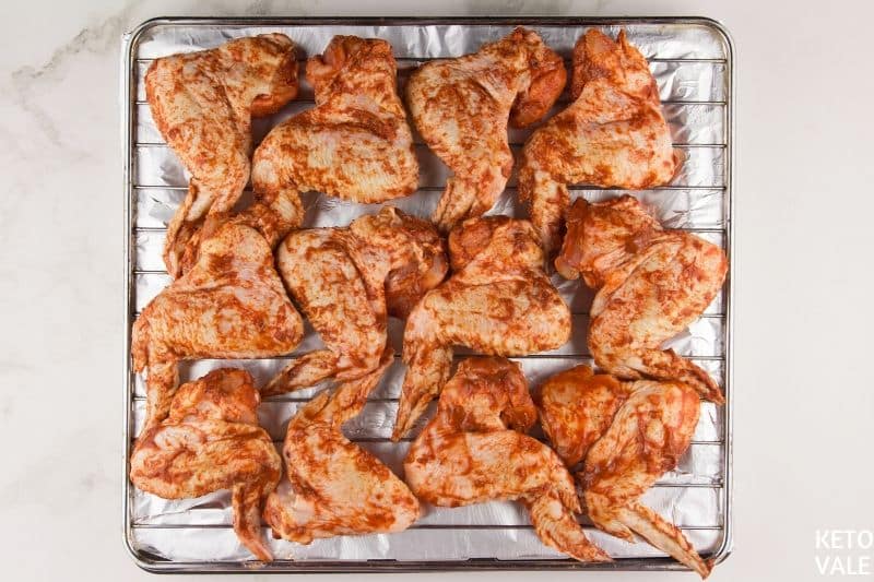 place wings on oven rack