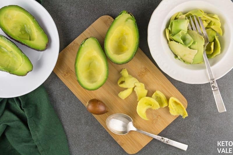 remove avocado flesh