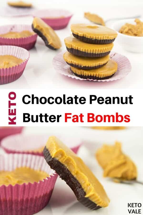 Keto Chocolate Peanut Butter Fat Bombs Recipe KetoVale