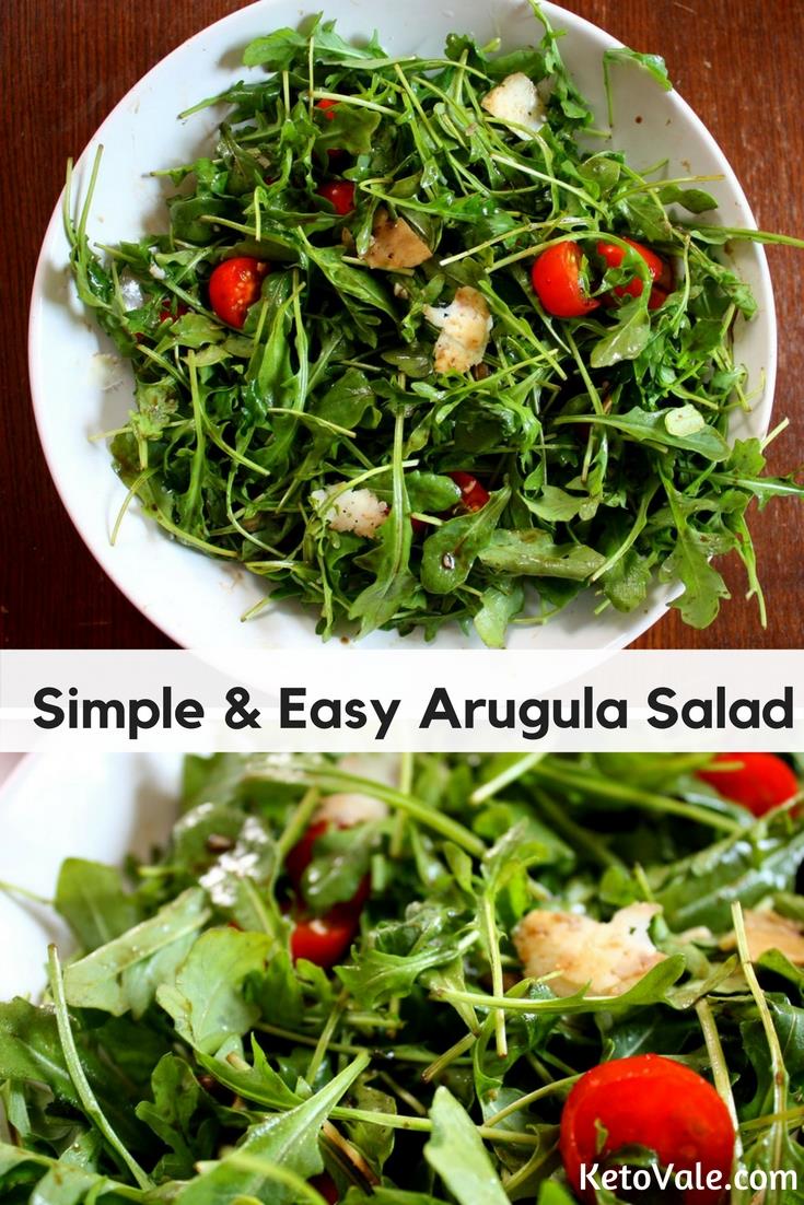 Keto Arugula Salad with Parmesan and Cherry Tomatoes | KetoVale