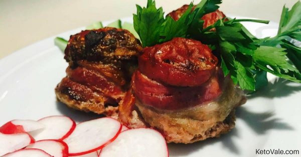 Keto Bacon Wrapped Mini Meatloaf Low Carb Recipe | KetoVale