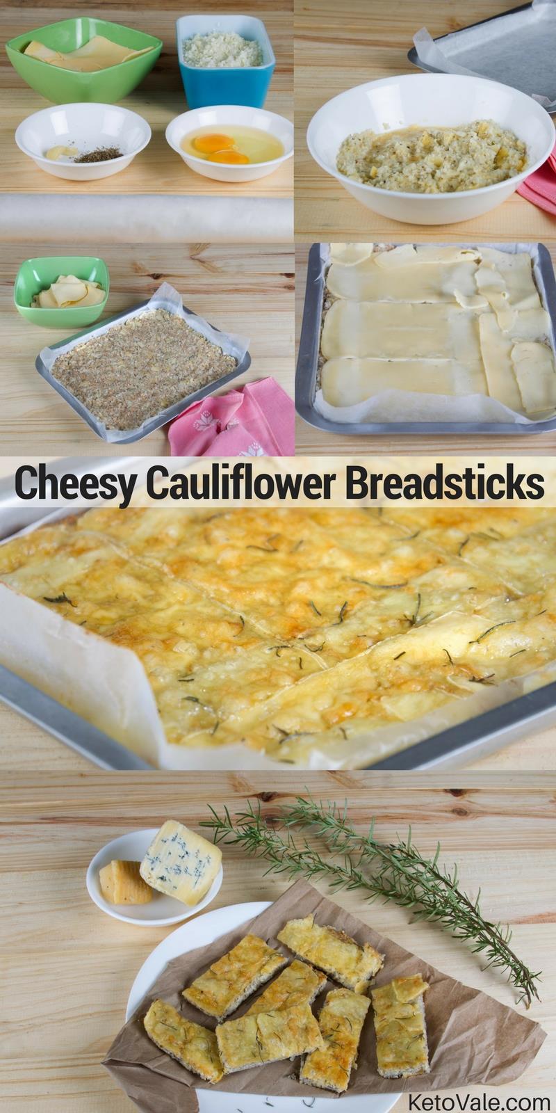 Cauliflower Breadsticks with Mozzarella