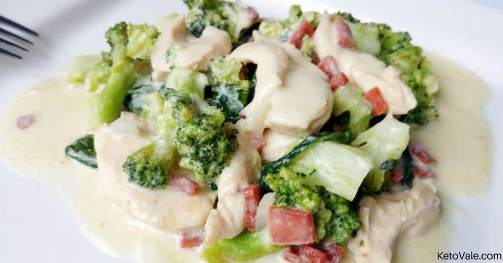 Quick and Easy Chicken and Broccoli Alfredo Low Carb Recipe