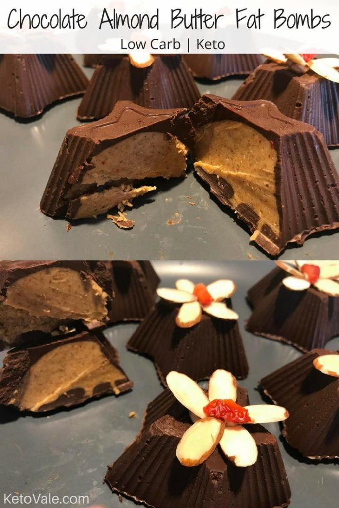Keto Chocolate Almond Butter Fat Bombs Low Carb Recipe Keto Vale