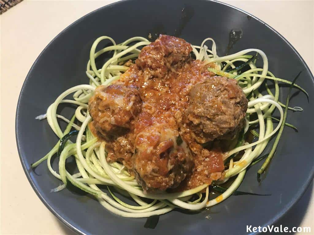 Parmesan Meatballs with Zoodles