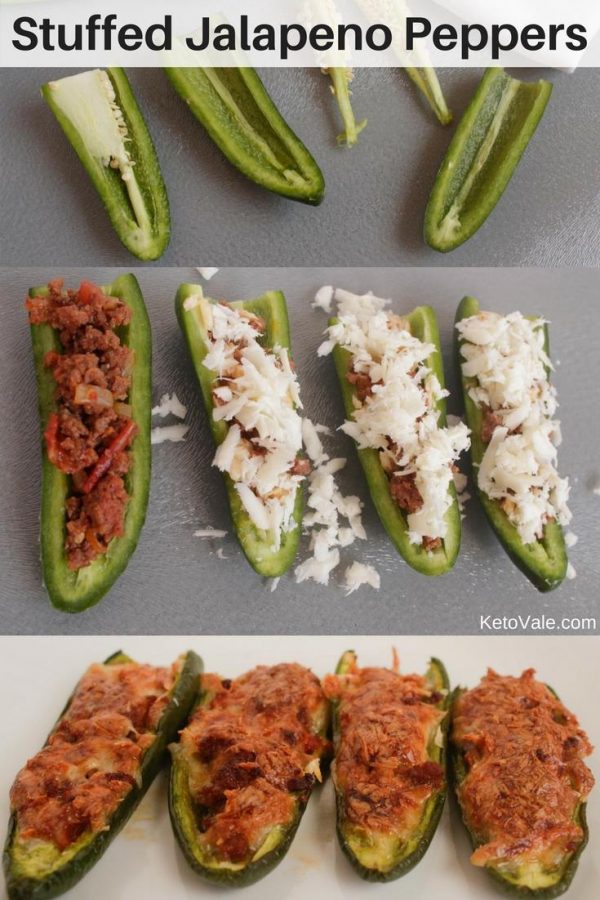 Stuffed Jalapeno Peppers with Ground Beef Recipe Keto Vale