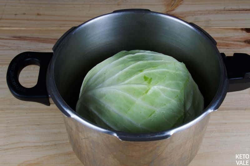 boil whole cabbage