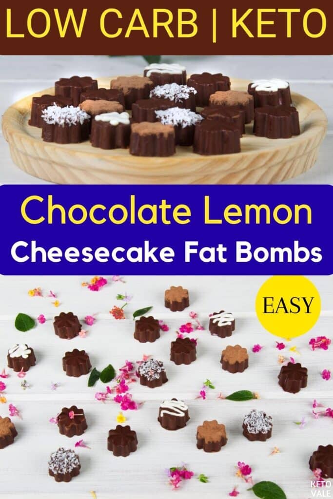 chocolate lemon cheesecake fat bombs