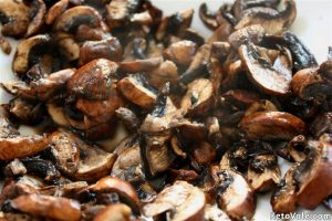 frying mushrooms