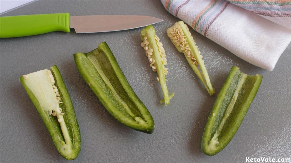 halved jalapenos