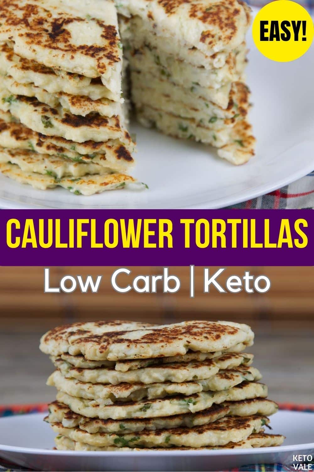 Keto Cauliflower Tortillas Low Carb Recipe KetoVale