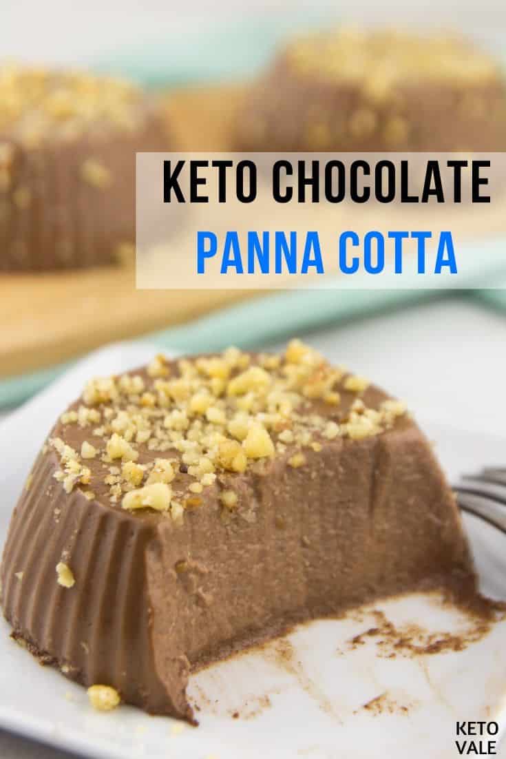 keto chocolate almond panna cotta