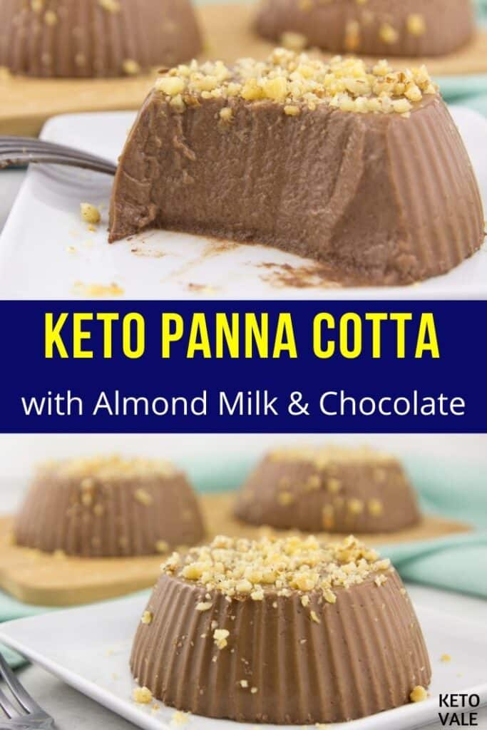 Easy Keto Almond Milk Chocolate Panna Cotta KetoVale