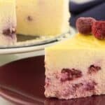 low carb raspberry cheesecake