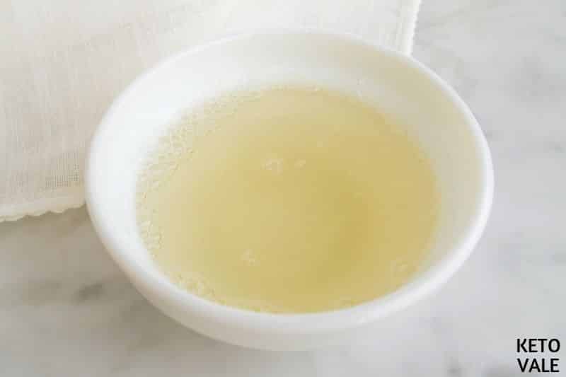 mix gelatin erythritol lemon